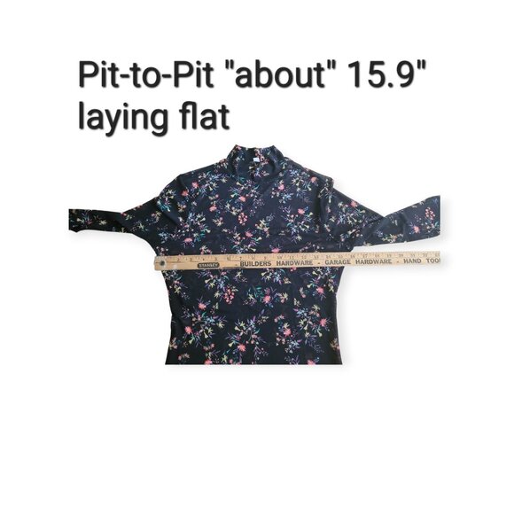 AFRM Black Semi-Sheer Floral Mesh Top Medium - Picture 5 of 10